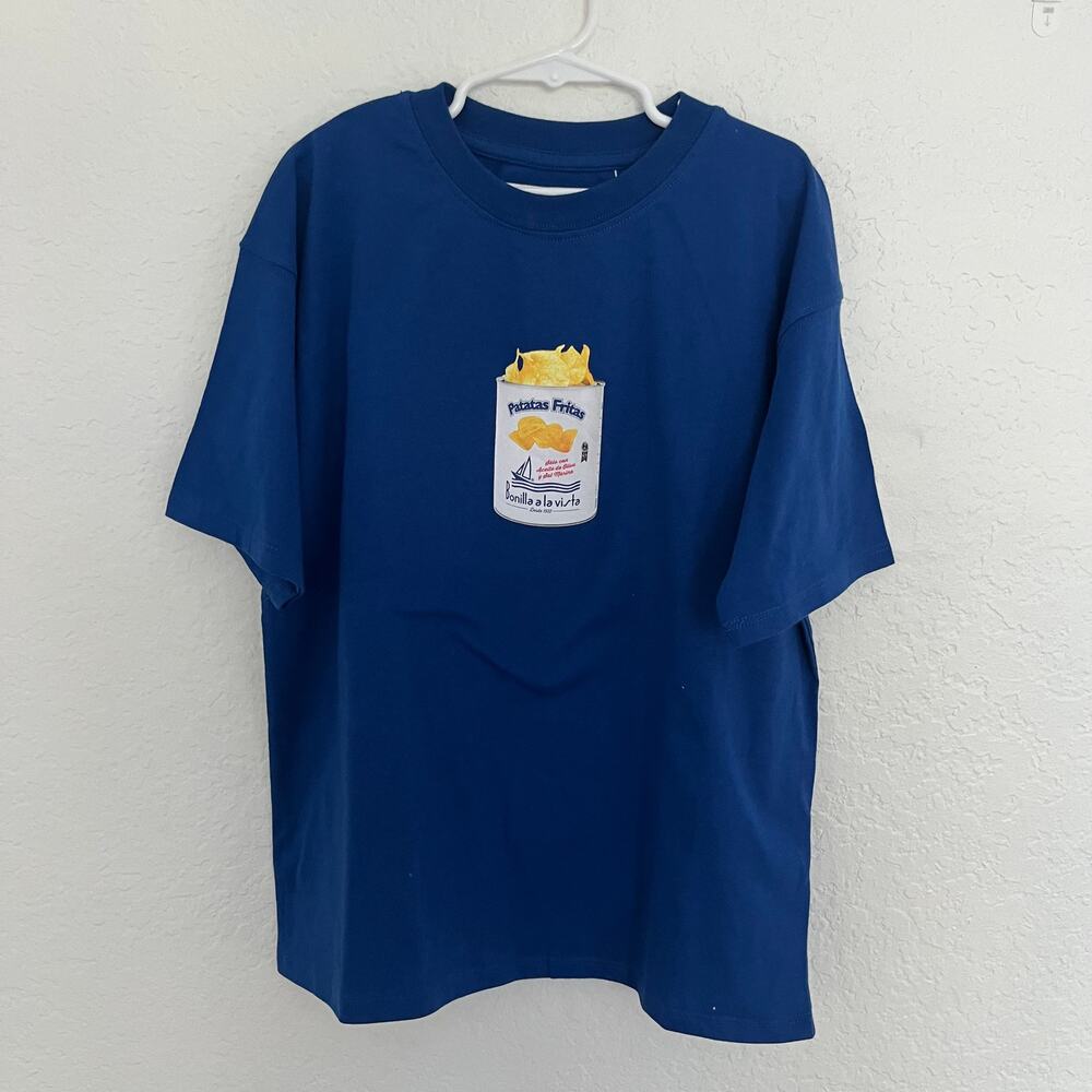NWT Zara Boys Bonilla a la Vista Potato Chips Graphic T-Shirt Blue Size 8/9